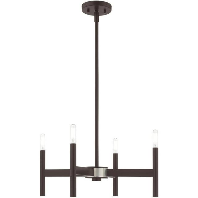 Livex Lighting Copenhagen 4 - Light Chandelier in Bronze