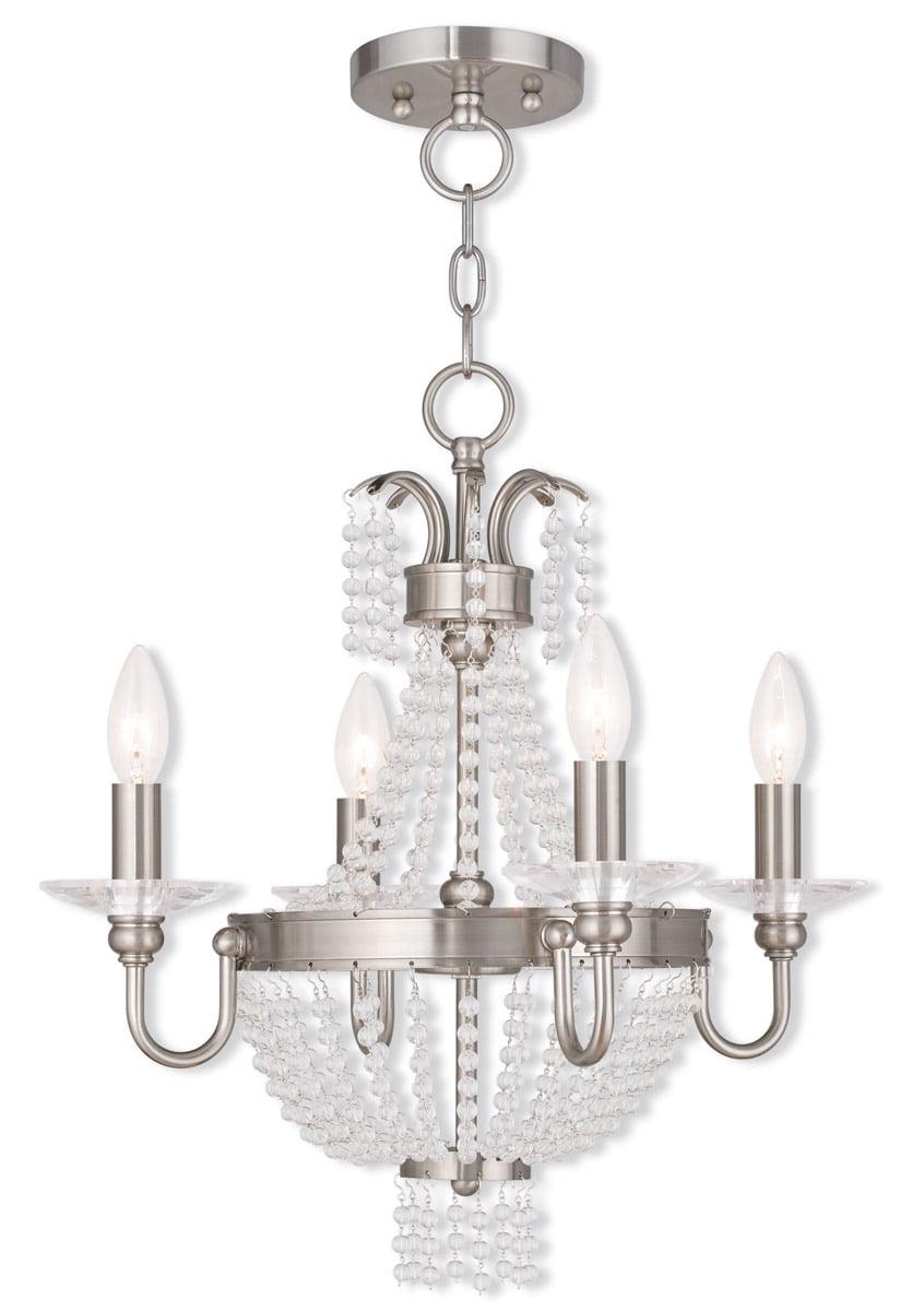 Livex Lighting Valentina 4 - Light Chandelier in  Brushed Nickel