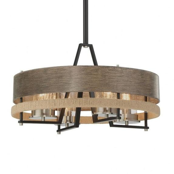 Minka Lavery 4 - Light Dimmable Wagon Wheel Chandelier