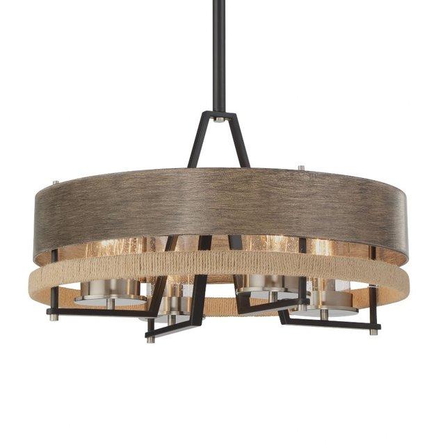 Minka Lavery 4 - Light Dimmable Wagon Wheel Chandelier
