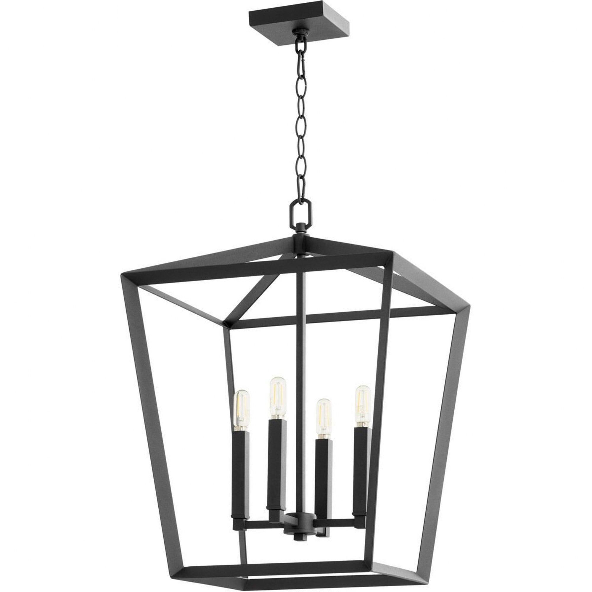 Hyperion 4 - Light Iron Lantern Geometric Chandelier