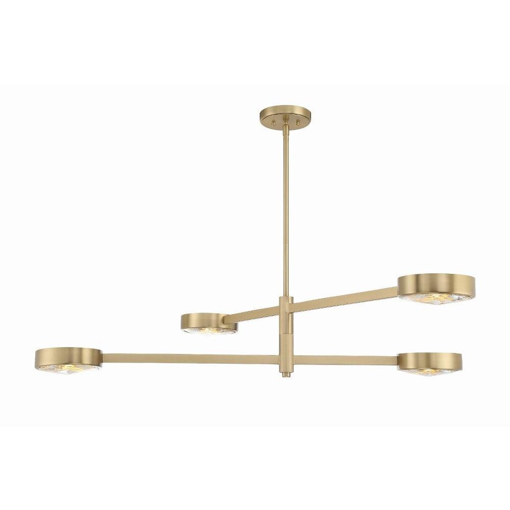 Crystorama Lighting Orson 4 - Light Chandelier in  Modern Gold