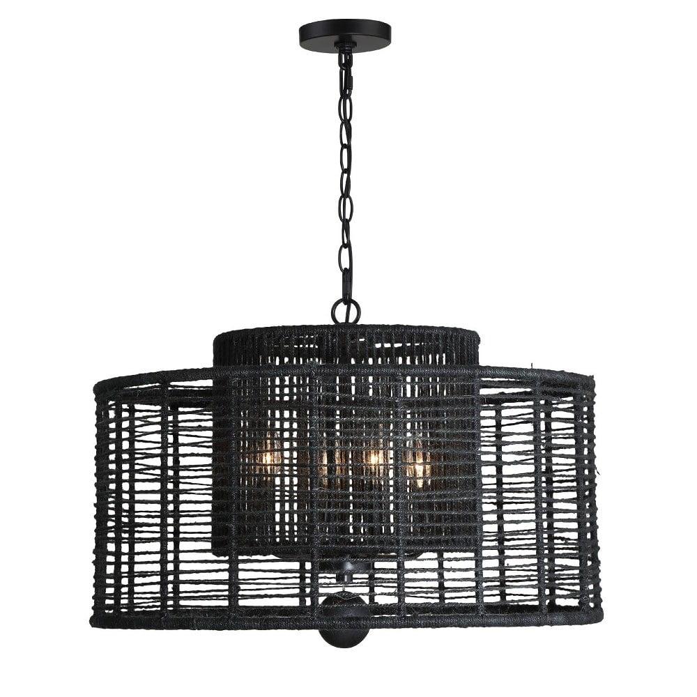 4 Light Chandelier-Matte Black Finish    -Traditional Installation Crystorama Lighting Jay-A5004-Mk