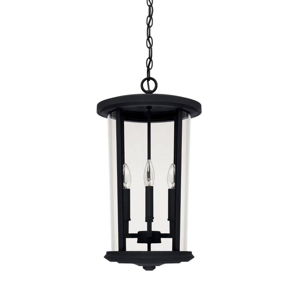 4 Light Outdoor Hanging Lantern In Transitional Style 12 High By 21.75 Wide Rain Or Shine Made For Coastal Environments-Black Finish Capital Lighting