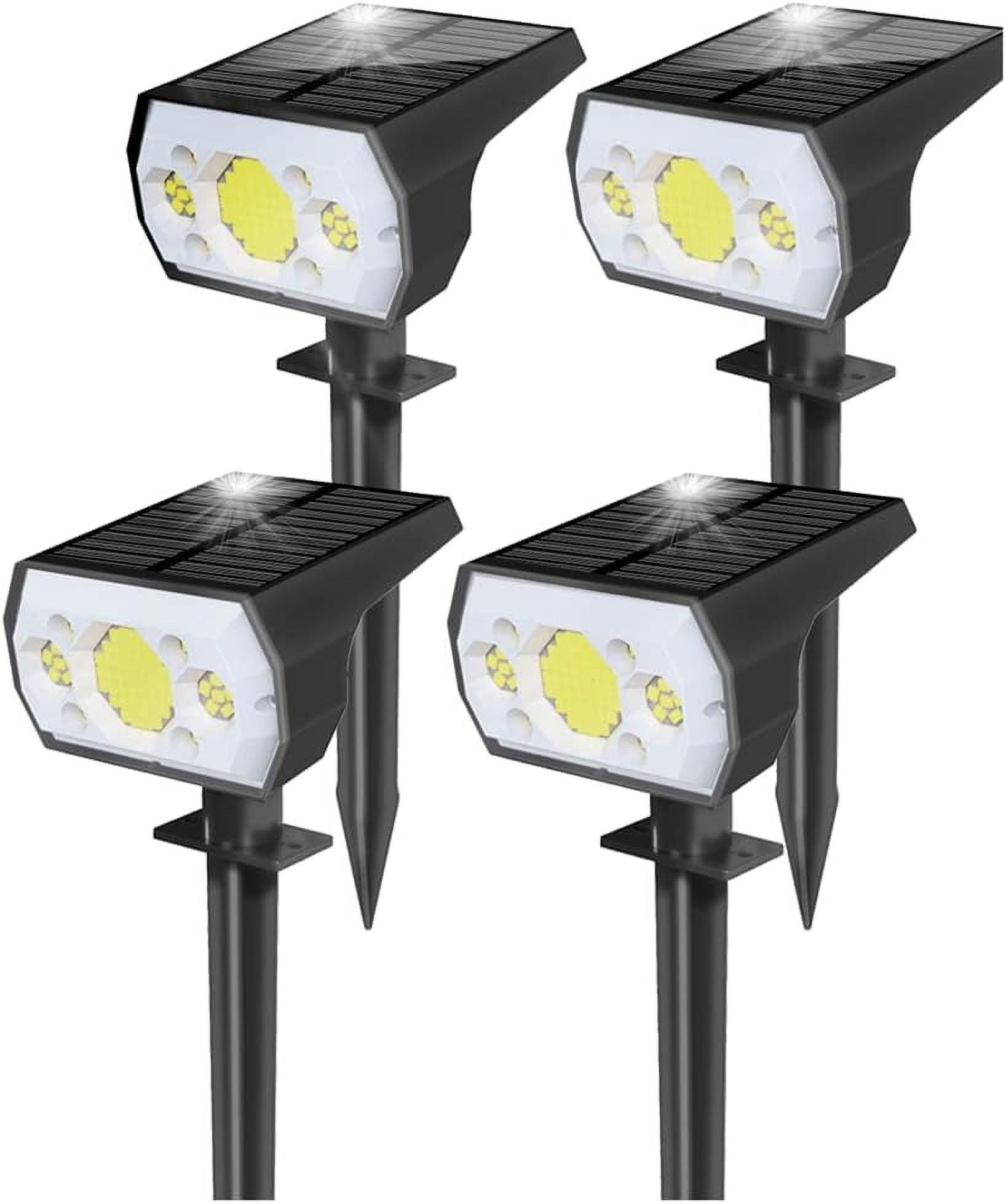 Cool White 4-Pack Solar LED Outdoor Spotlights