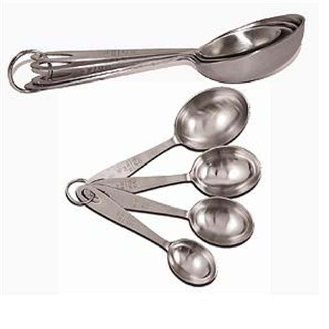 Shetler's Measuring Scoop Set, Durable 4-Piece Stainless Steel Spoon Set for Accurate Measurement of Dry and Wet Ingredients, for Baking and Cooking