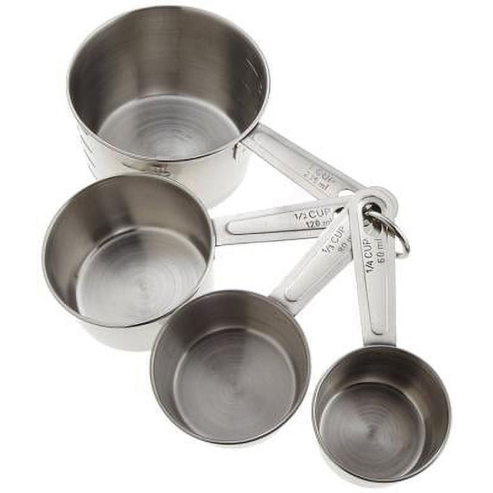 Stainless Steel 4-Piece Measuring Cup Set with Hanging Handles