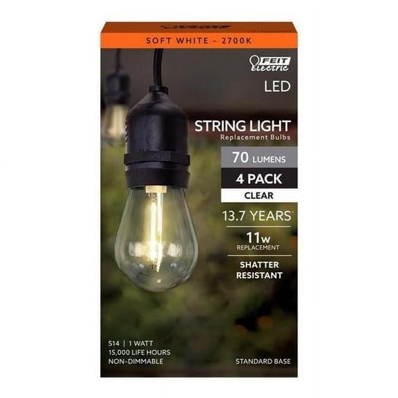 Feit Electric 3018034 11W S14 E26 Medium Filament Equivalence LED Bulb, Soft White - Pack of 4