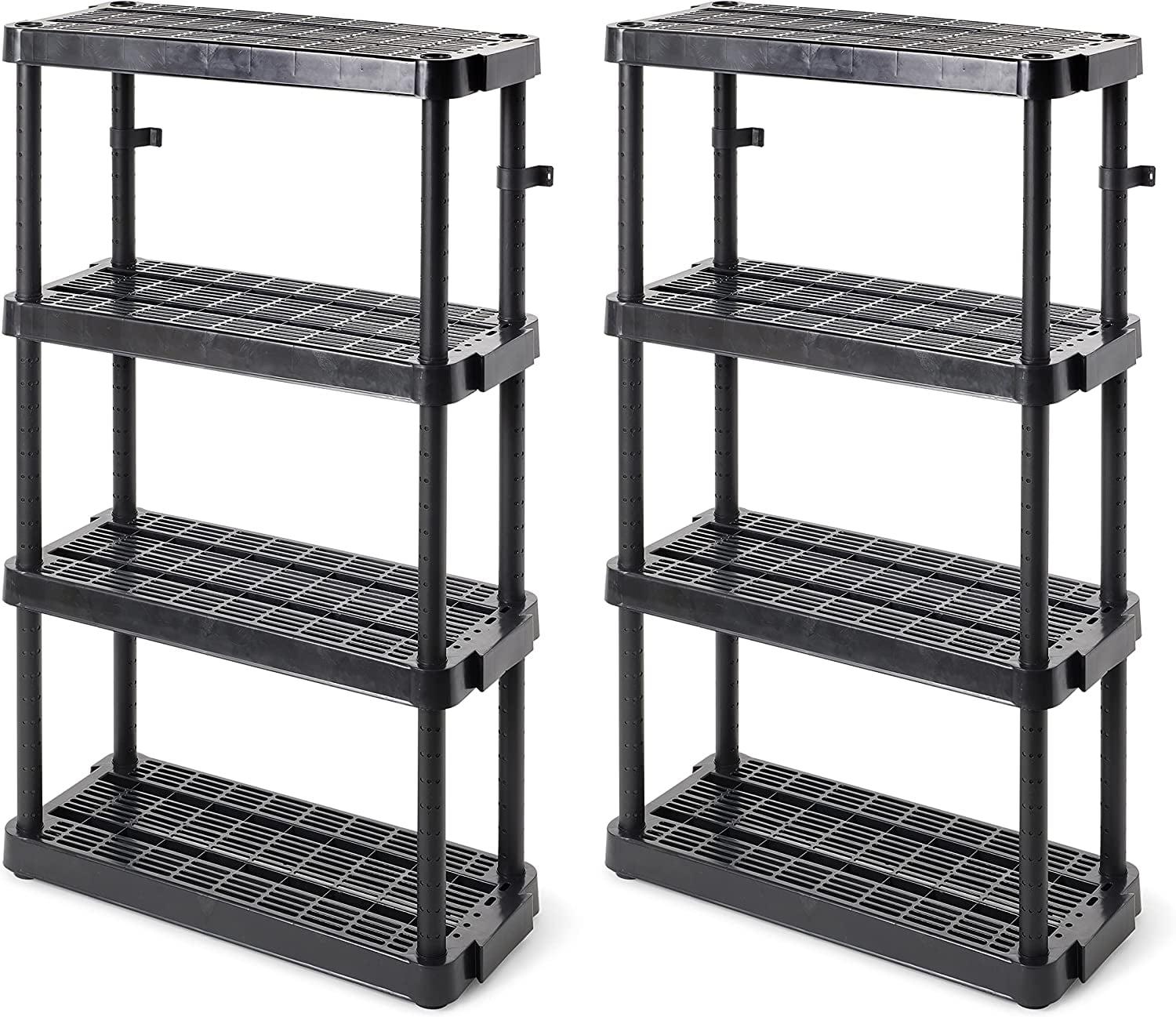 Black Adjustable Kids Storage Shelving Unit, 32.4" Length