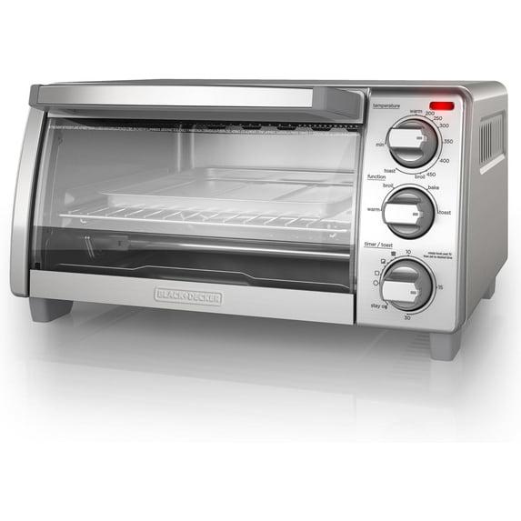 BLACK+DECKER Black+decker 4-slice Toaster Oven, 4 Cooking Functions