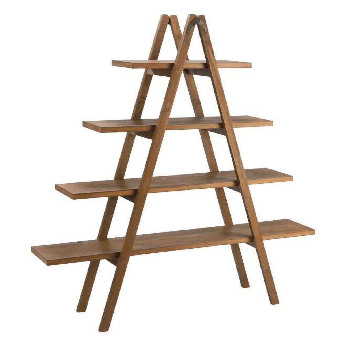 Tripar 4-Tier Wooden A-Frame Display Shelf - Natural