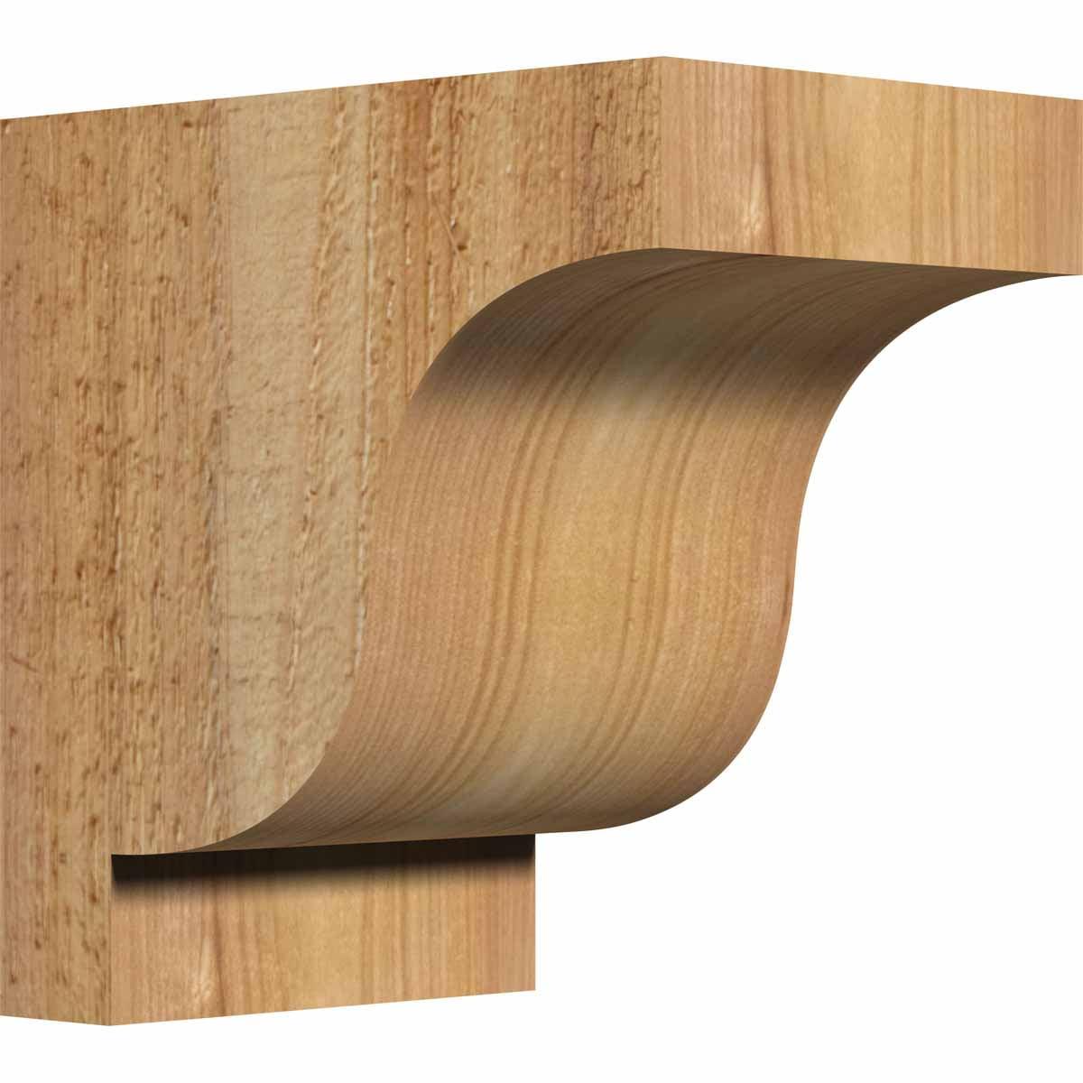 4"W x 6"D x 6"H Newport Rough Sawn Corbel, Western Red Cedar