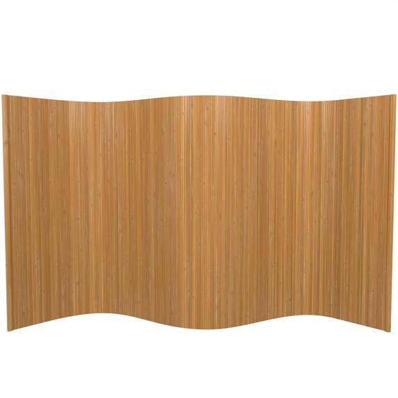 4 ft. Short Bamboo Wave Screen - Natural