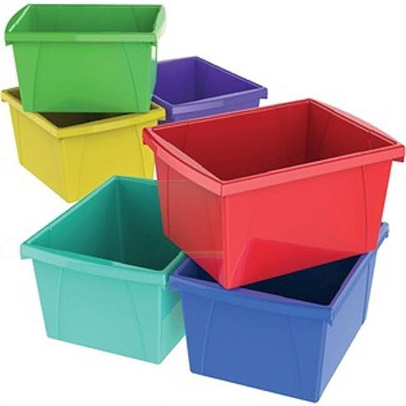 Bright Colors 4 Gallon Stackable Plastic Storage Bin