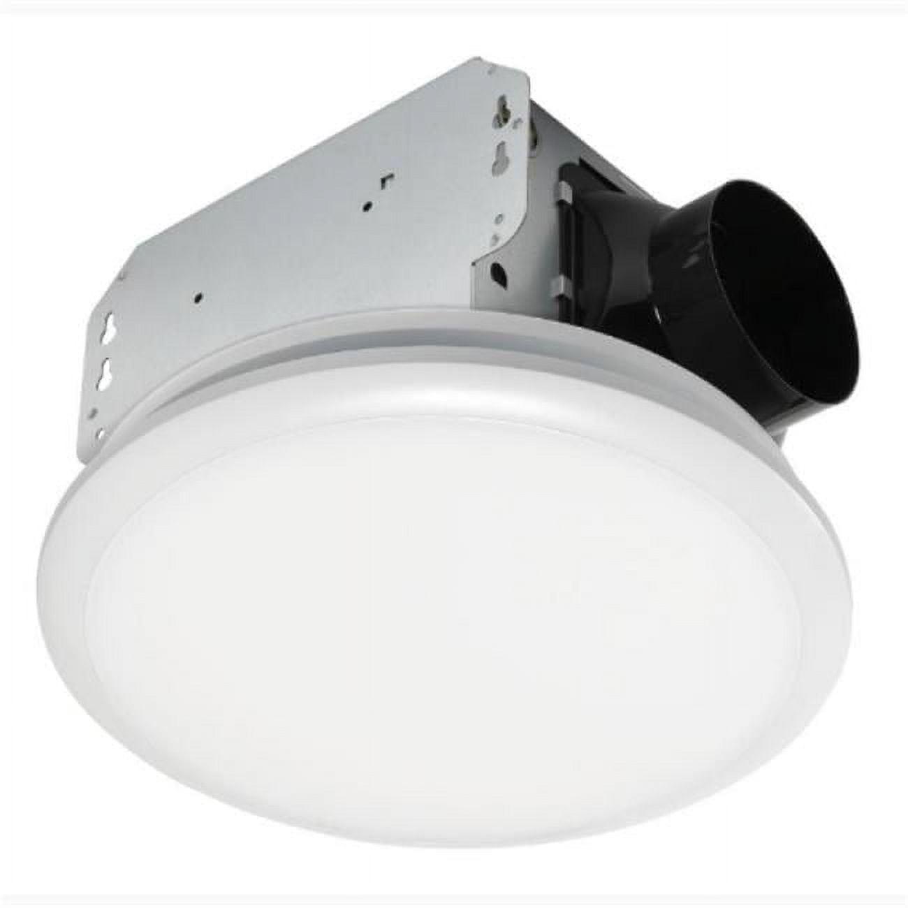 Homewerks 7141-50 Bathroom Fan Integrated LED Light Ceiling Mount Exhaust Ventilation 0.7 Sones 50 CFM  White
