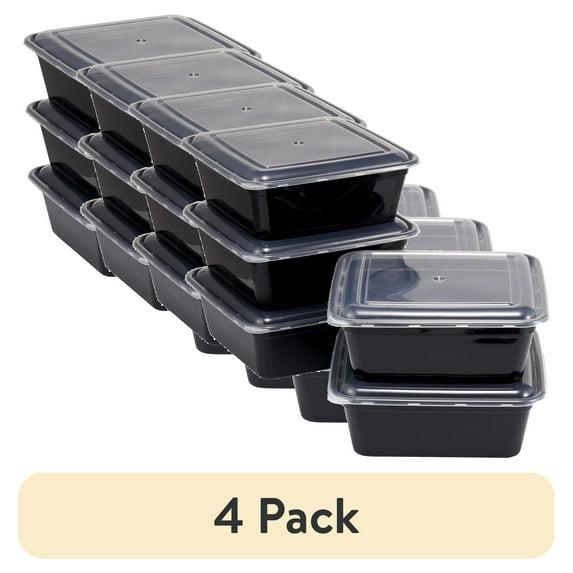Mainstays 8 Cup Tall Square Meal Prep Food Storage Container, 5 Pack
