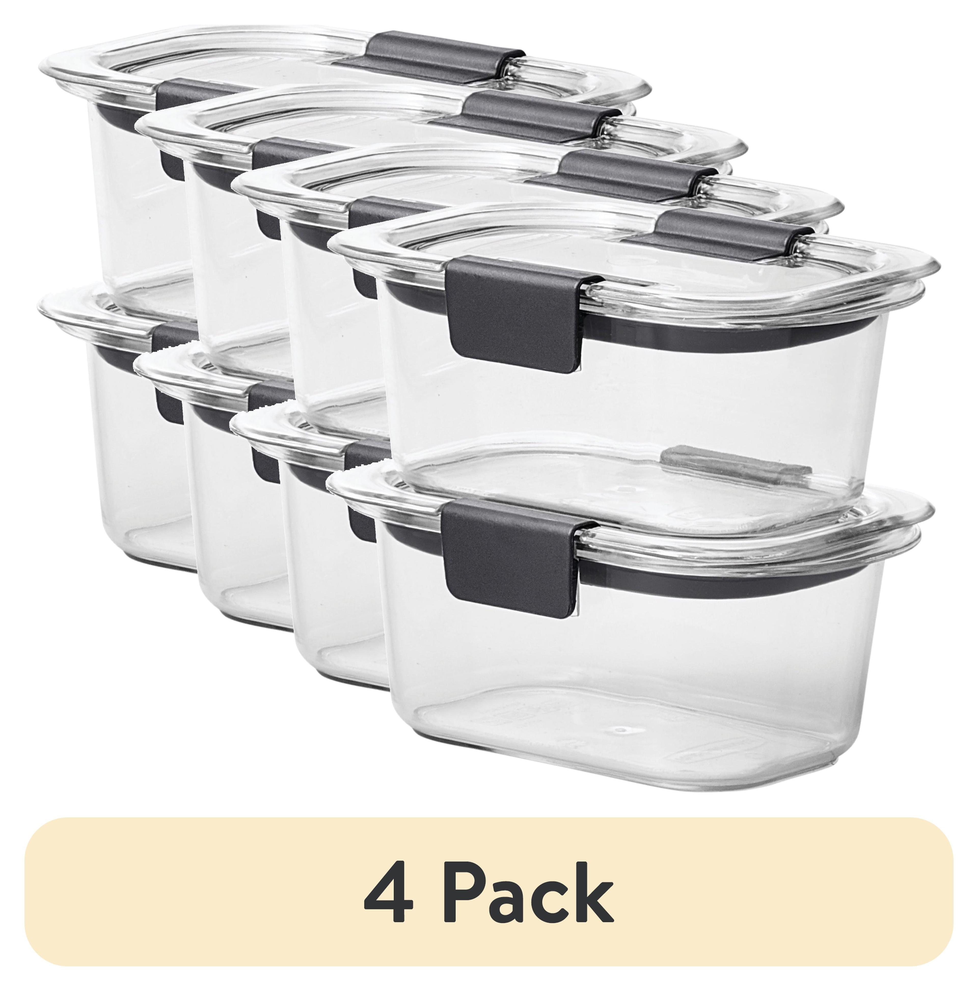 Rubbermaid 1.3 cup 2pk Brillance Food Storage Container: Clear Plastic, Freezer & Microwave Safe, Dishwasher Safe, Lunch & Snack