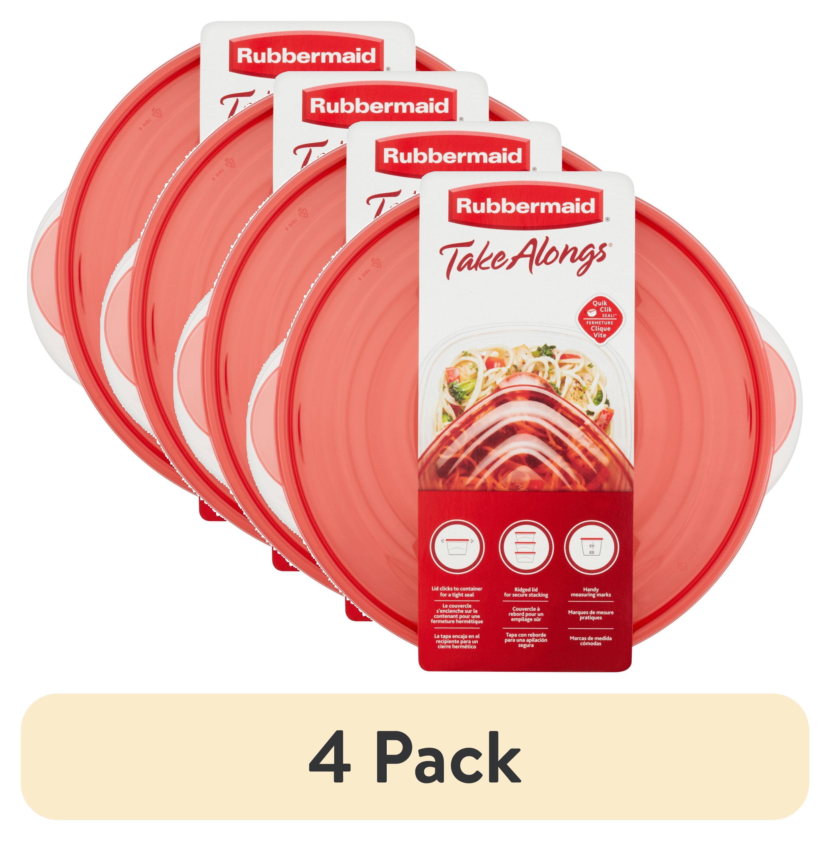 Rubbermaid TakeAlong 15.7 Cup Plastic 2pk Serving Bowls Clear: BPA-Free Food Storage Containers, Microwave & Freezer Safe