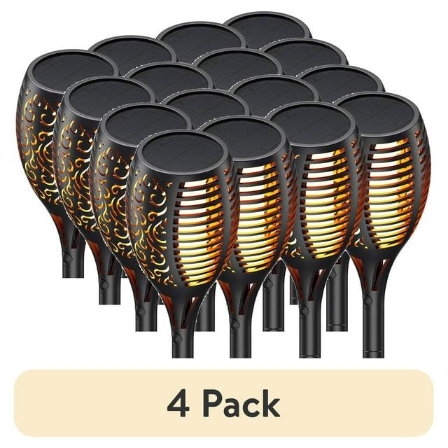 XODO FL1 Solar Outdoor Lights, 4-PK Solar Flickering Light, Pathway Lighting