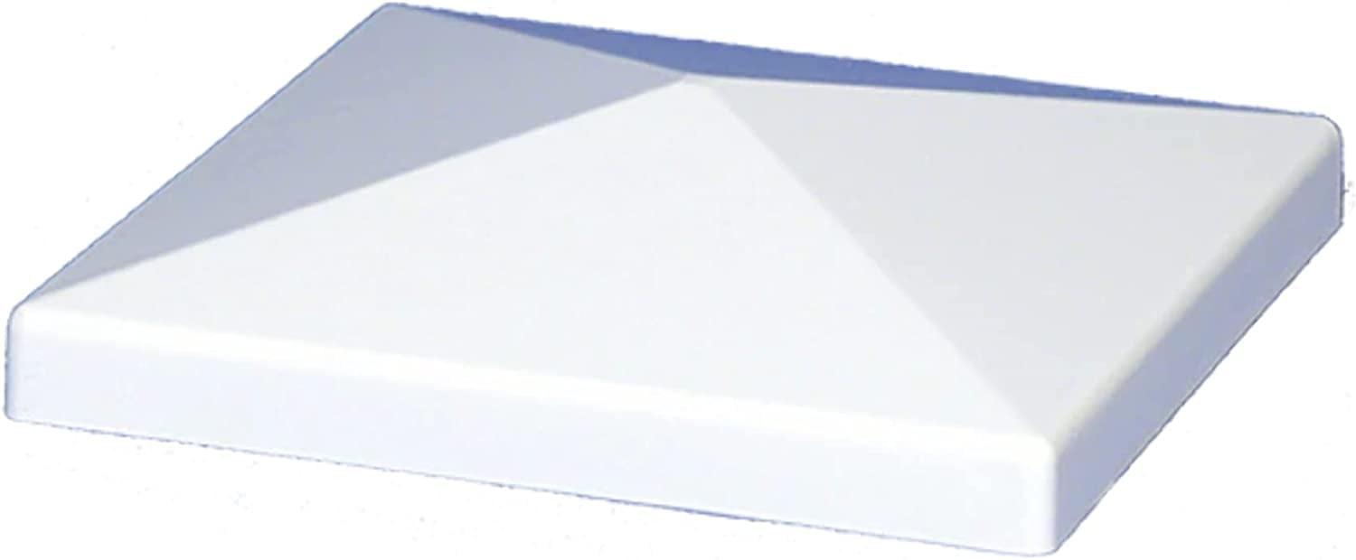 White PVC 4x4 Slim Pyramid Post Cap