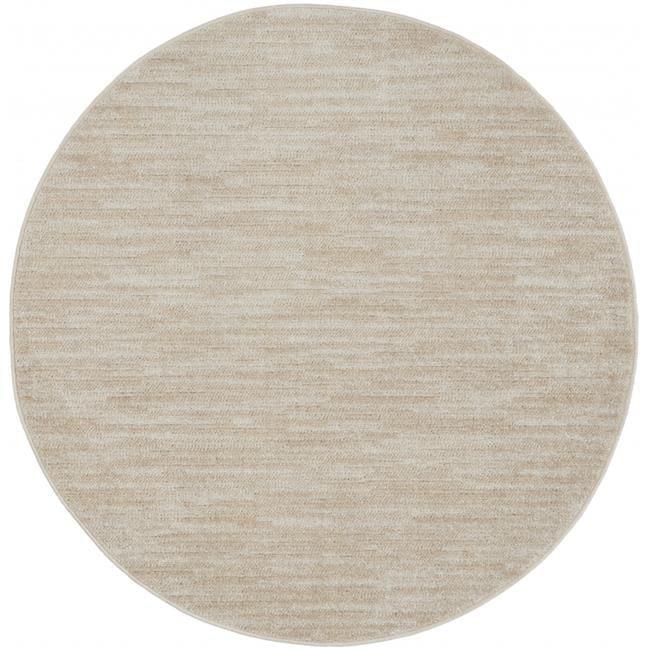 Nourison Essentials Easy Care Indoor Outdoor Area Rug - Ivory Gold 4' x Round