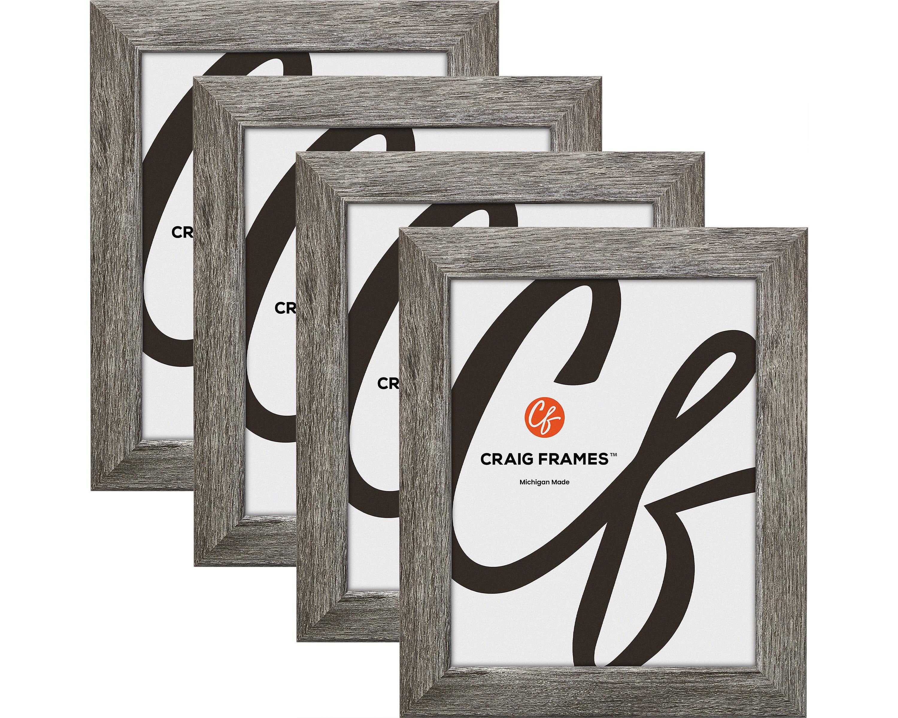 Bauhaus 8x10 inch Barnwood Gray Picture Frame, Set of 4