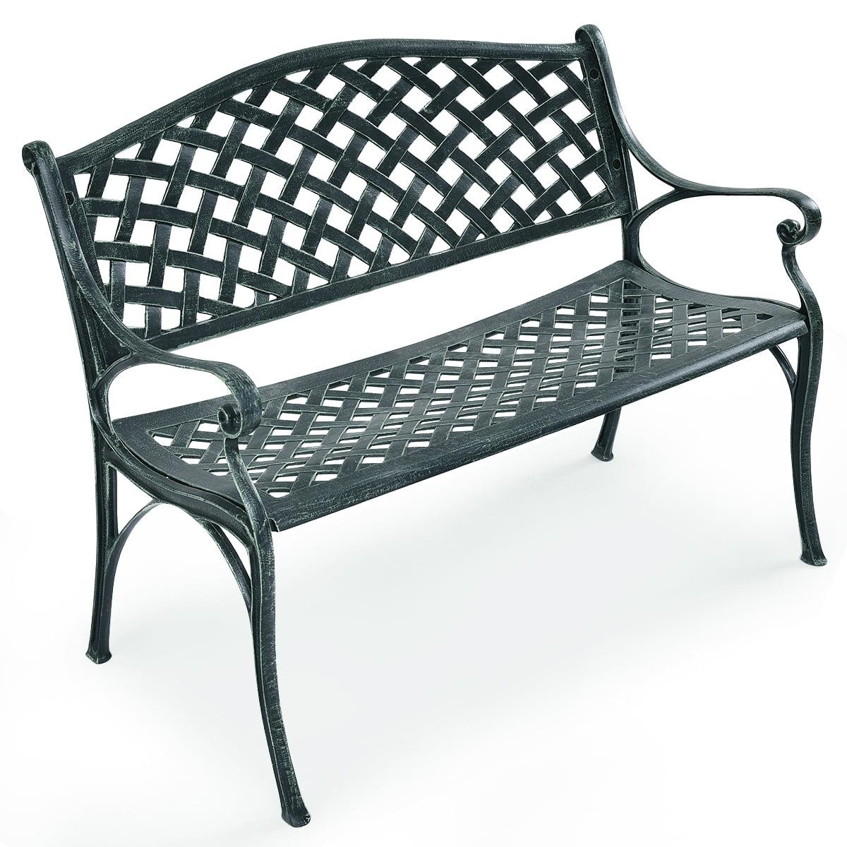 Ancient Green 40" Aluminum Classic Outdoor Garden Bench