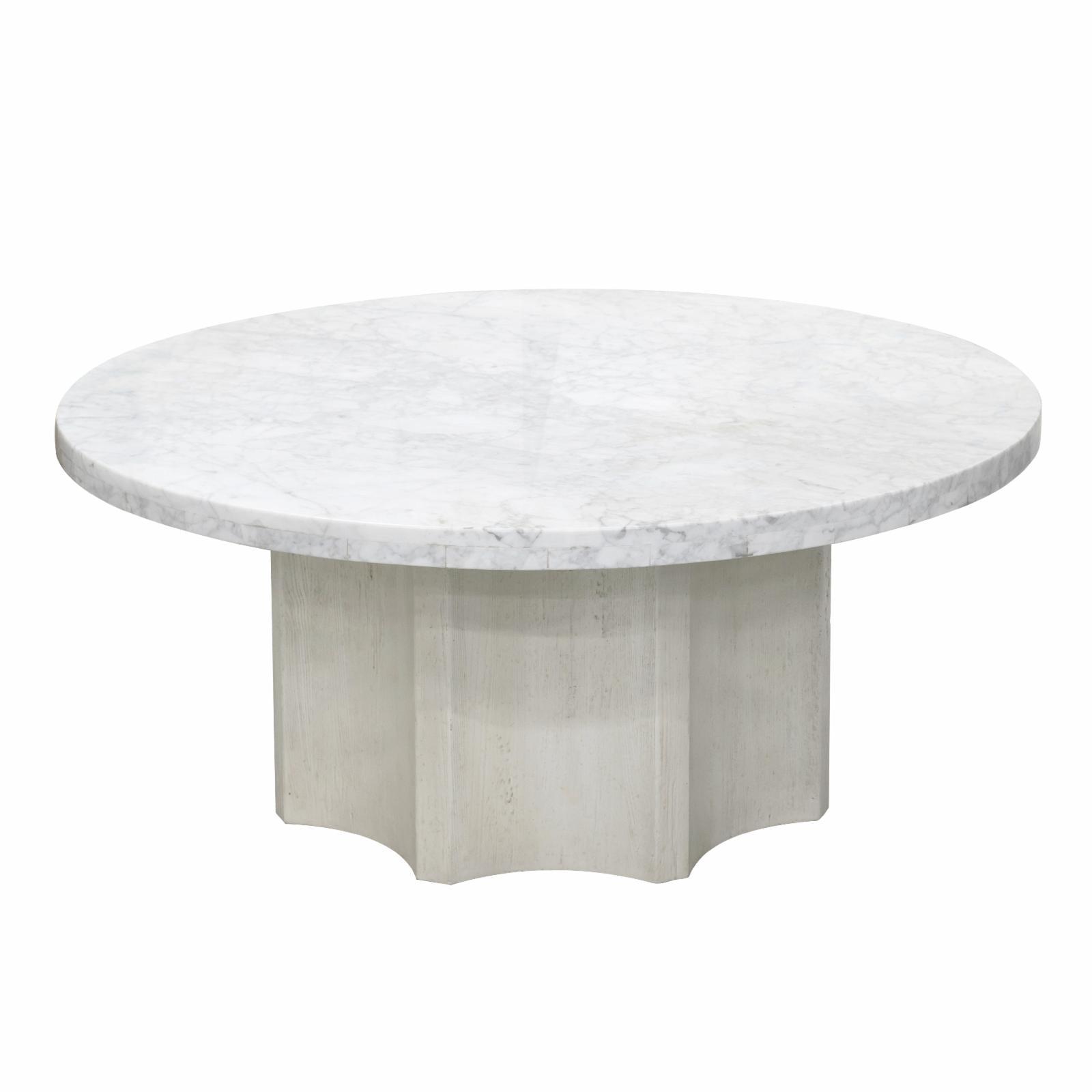 Marble-Top Coffee Table