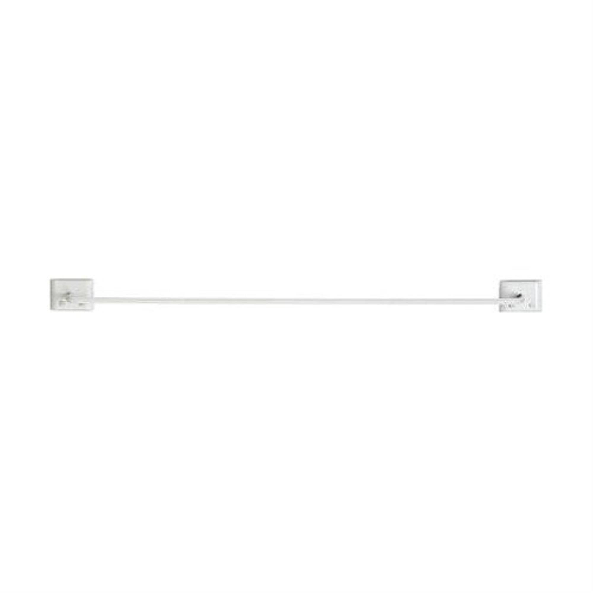 White Chrome 24-Inch Wall Mounted Towel Bar