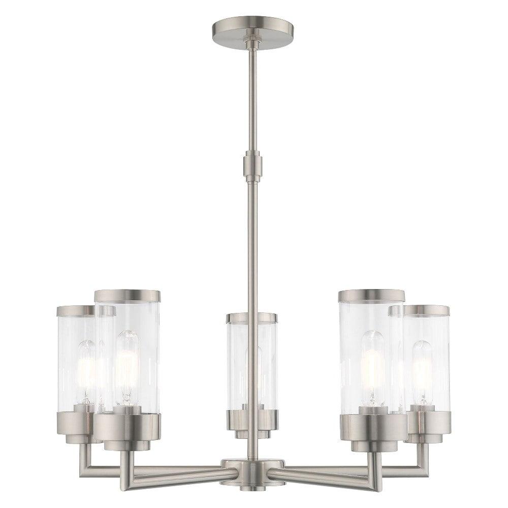 Hillcrest Brushed Nickel 5-Light Candle Style Chandelier