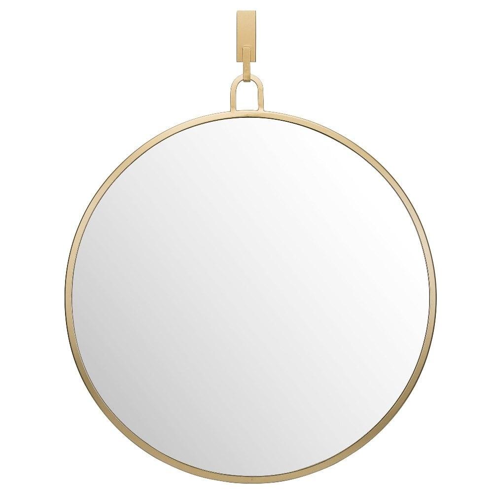 Gold 30 Inch Round Stopwatch Accent Mirror