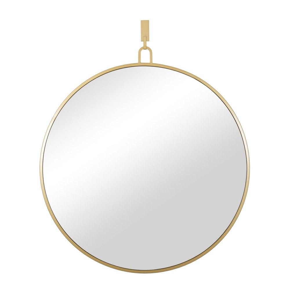 Stopwatch Metal Round Wall Mirror