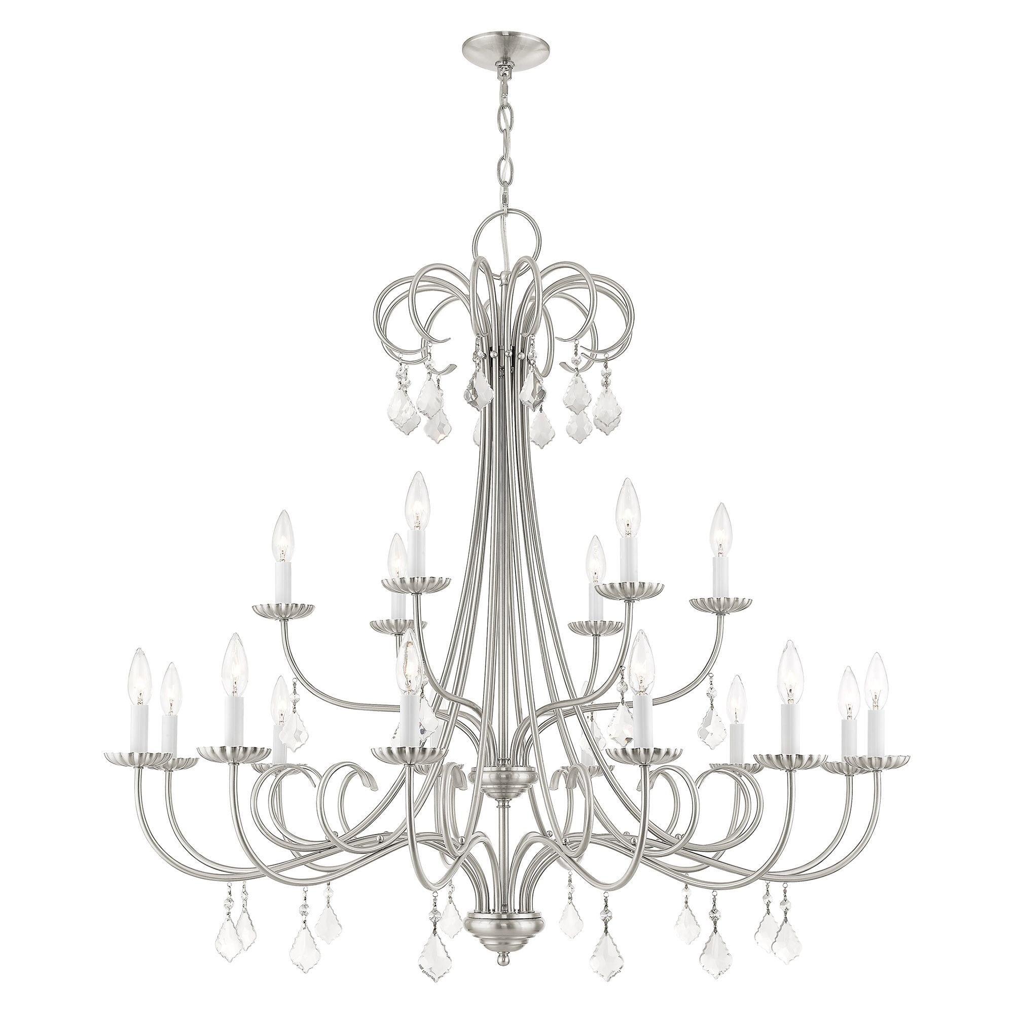 Livex Lighting Daphne 18 - Light Chandelier in Brushed Nickel