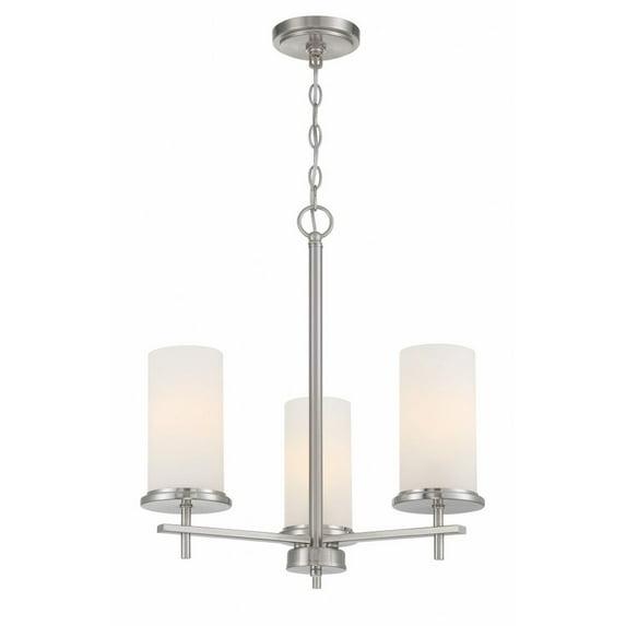 4096-84-Minka Lavery-Haisley - 3 Light Chandelier-Brushed Nickel Finish    -Traditional Installation