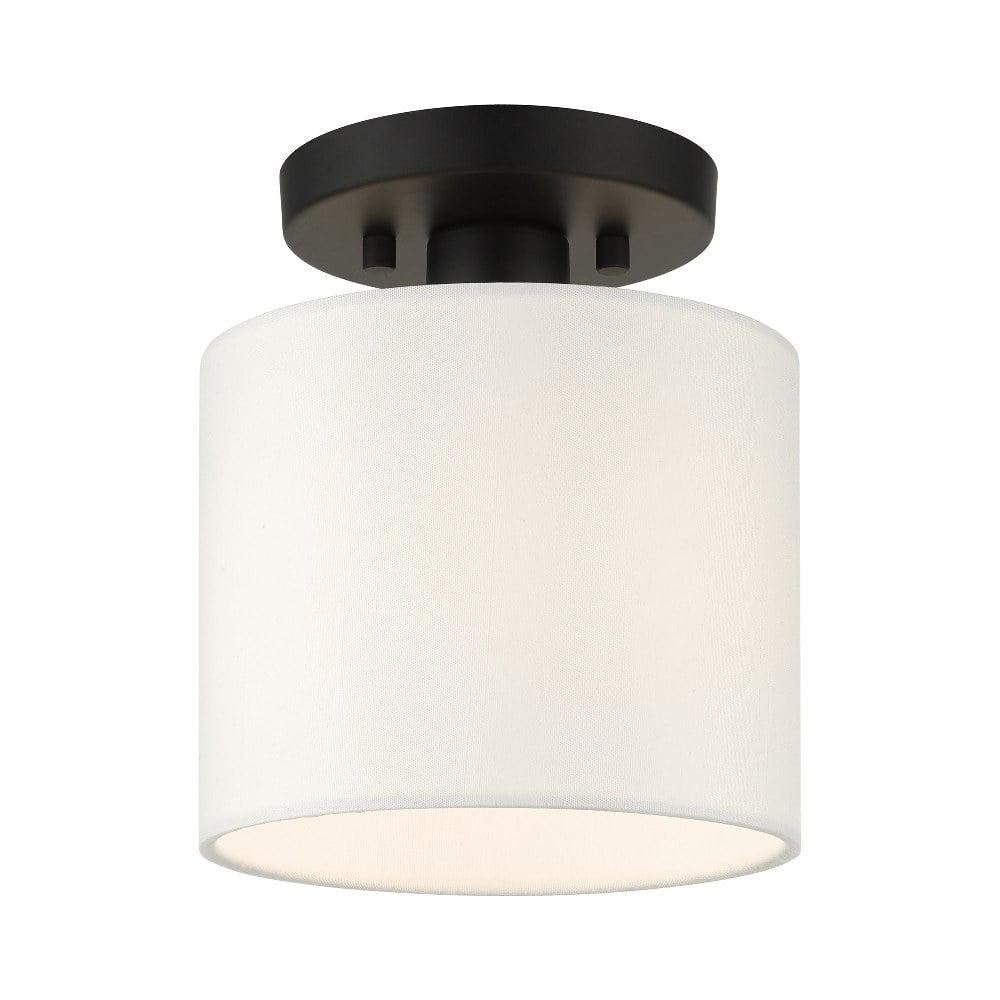 Livex Lighting Meridian 1 - Light Semi-Flush Mount in  Black