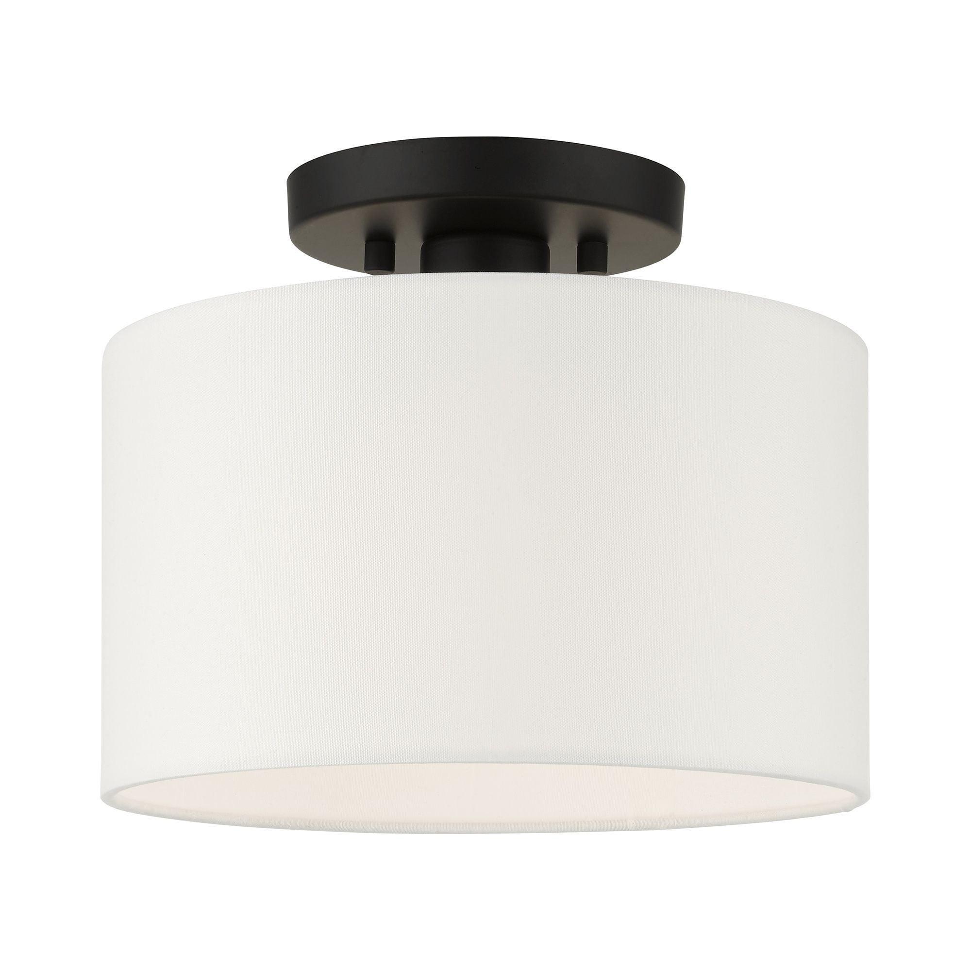 Livex Lighting Clark 1 - Light Semi-Flush Mount in  Black
