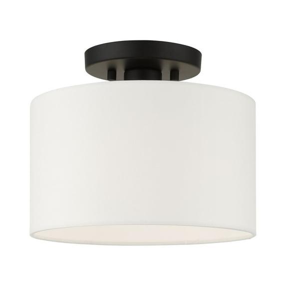 Livex Lighting Clark 1 - Light Semi-Flush Mount in  Black