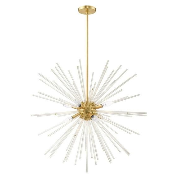 Livex Lighting Utopia 8 - Light Chandelier in Satin Brass