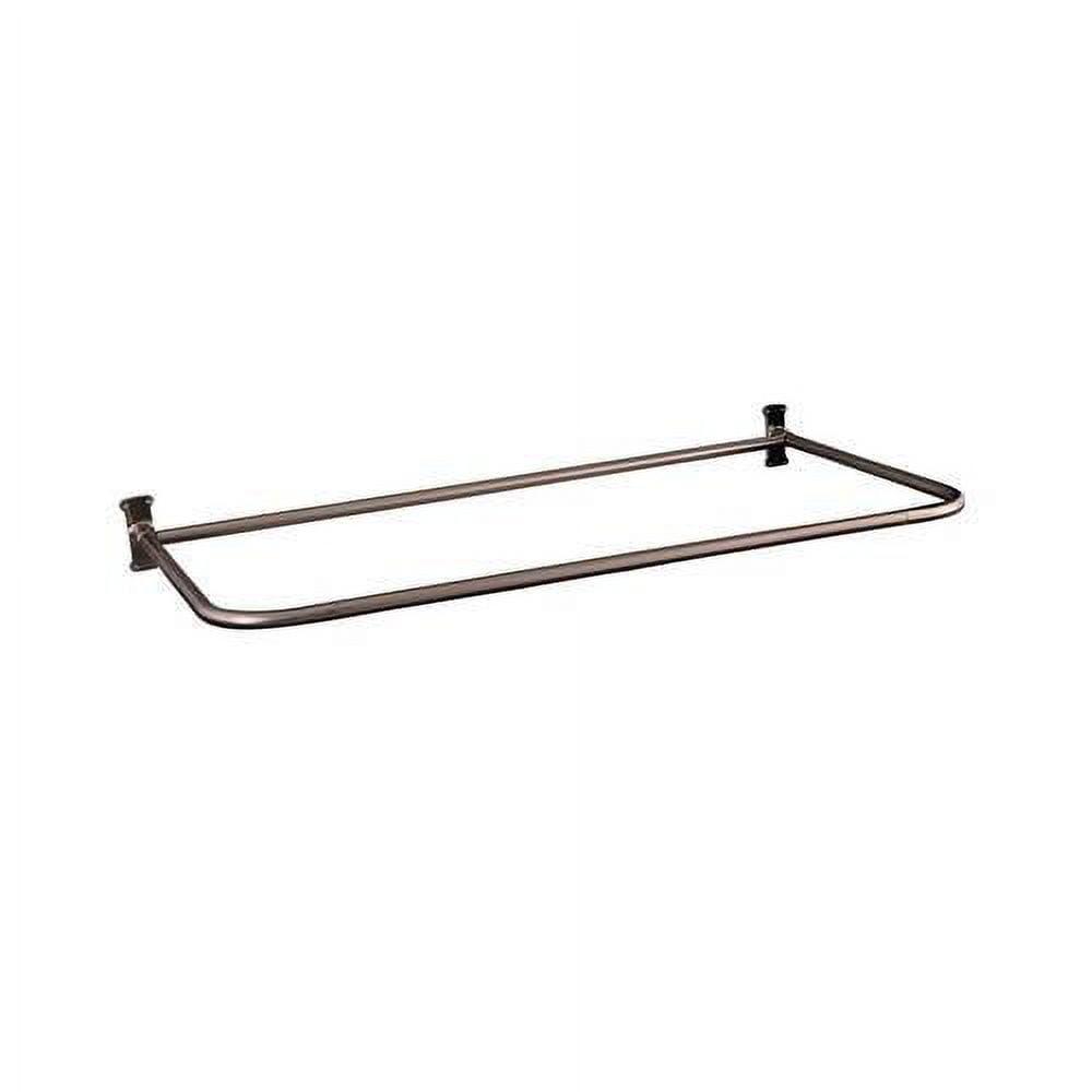 60'' D-Shaped Fixed Shower Curtain Rod
