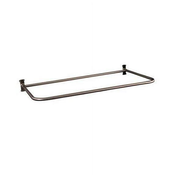 60'' D-Shaped Fixed Shower Curtain Rod
