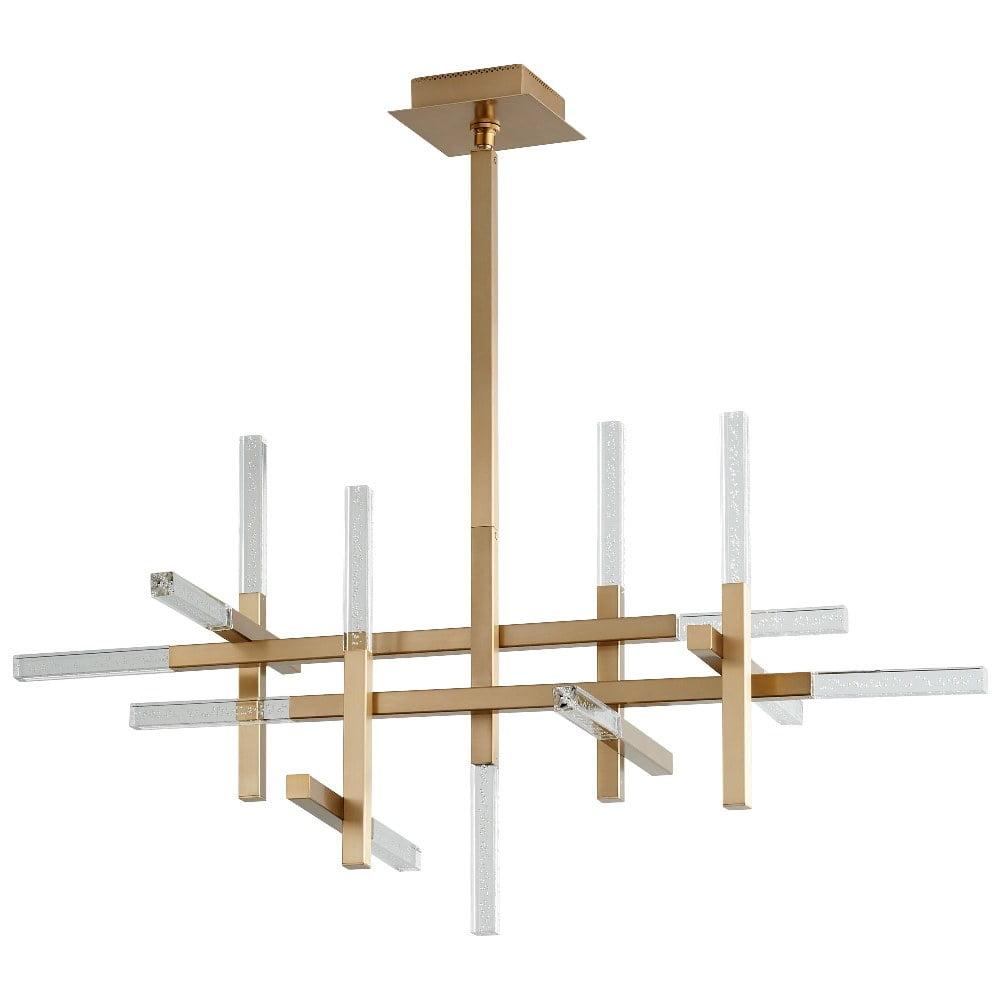 42 Inch 27.3W 13 Led Chandelier-Aged Brass Finish Oxygen Lighting 3-637-40