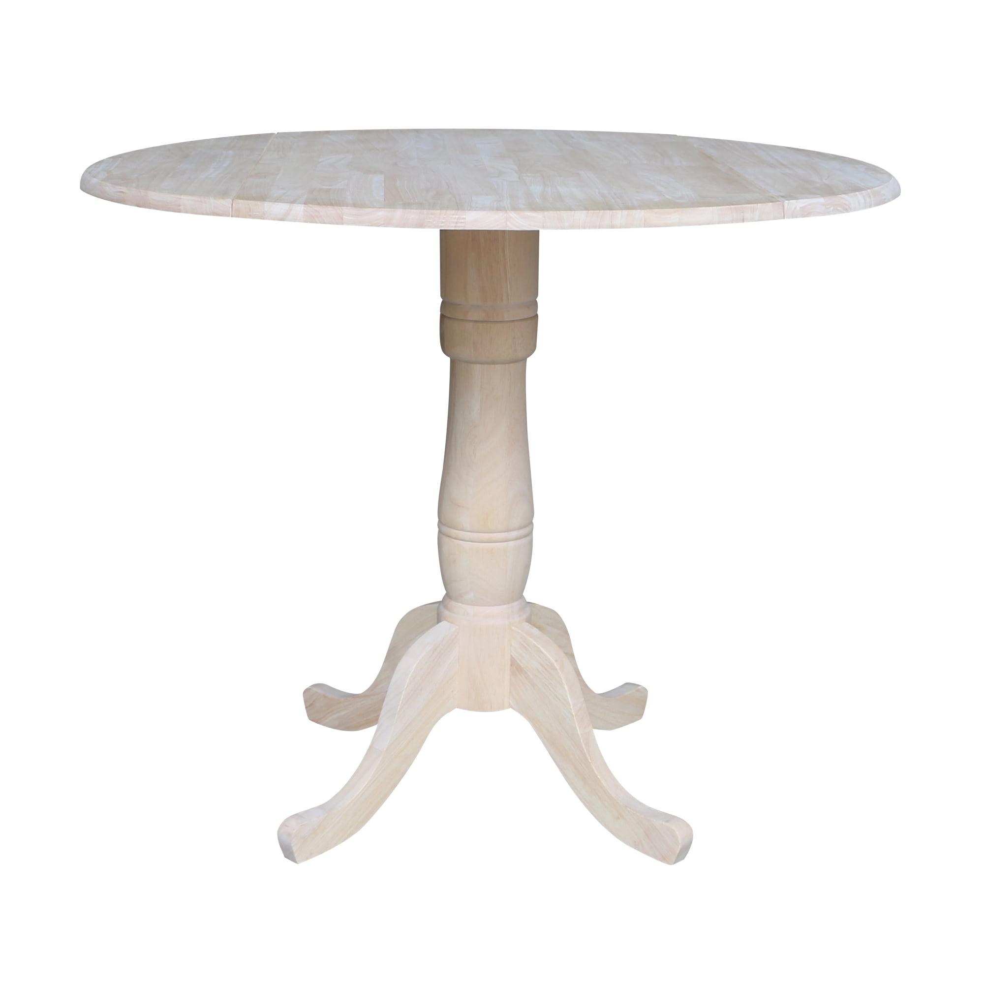 Timothy Round Drop Leaf Table - Unfinished - International Concepts