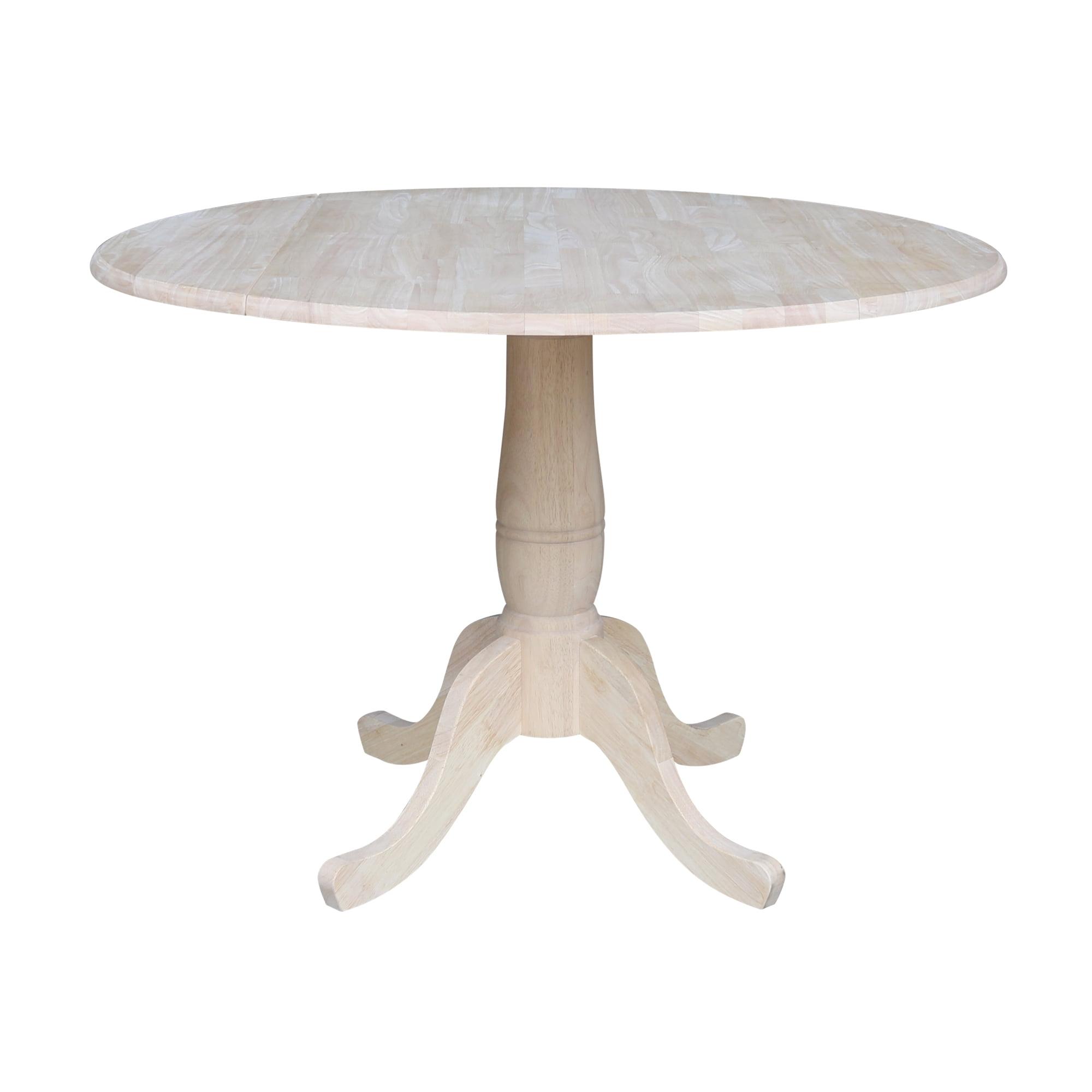 Timothy Round Drop Leaf Table - Unfinished - International Concepts