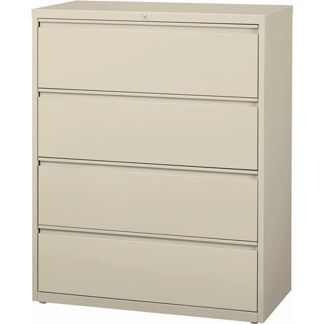 Lorell Lateral File 4-Drawer 42" x 18.6" x 52.5", File Cabinet, A4, Putty