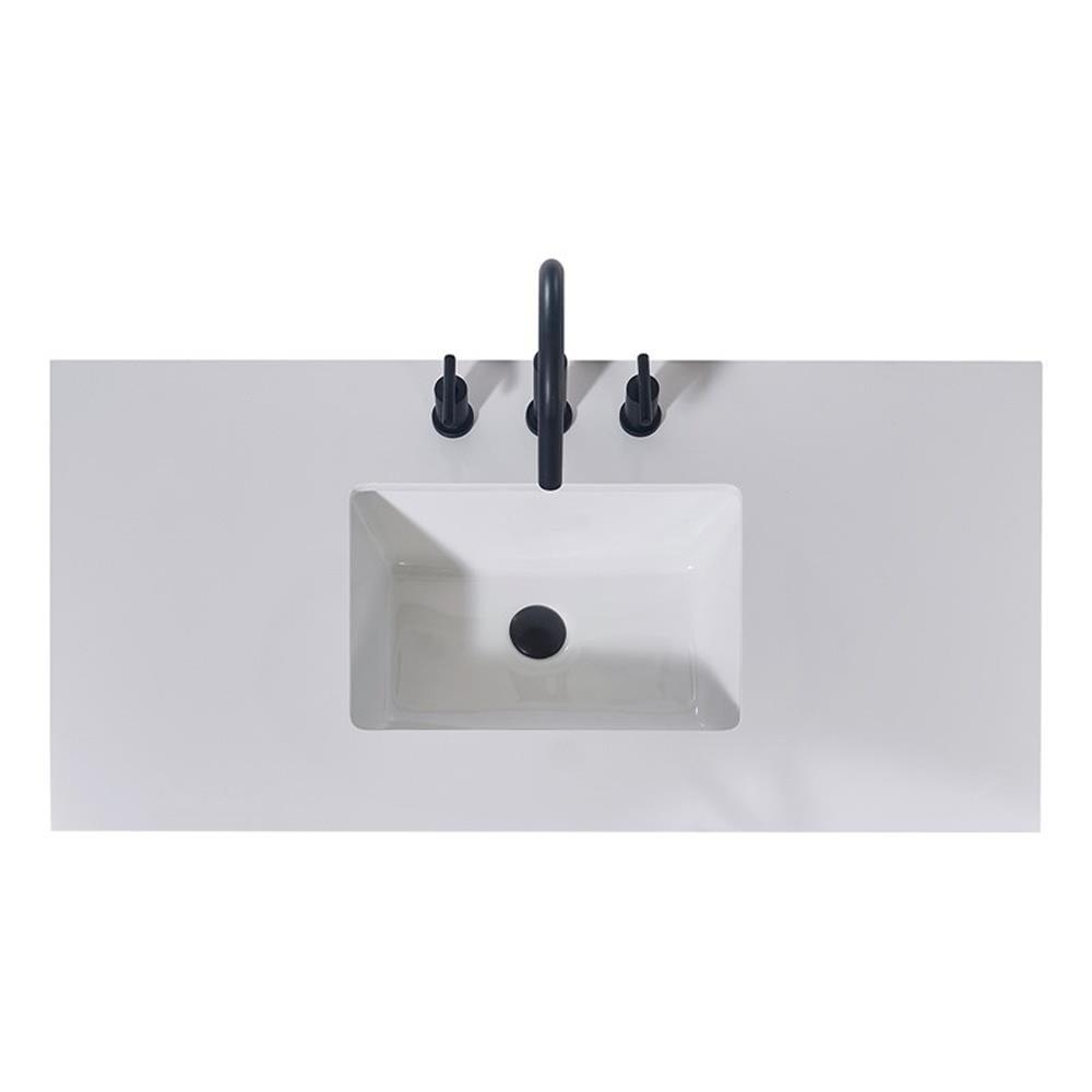 Altair 42" Single Bathroom Vanity Top in Snow White with Sink