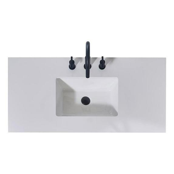 Altair 42" Single Bathroom Vanity Top in Snow White with Sink