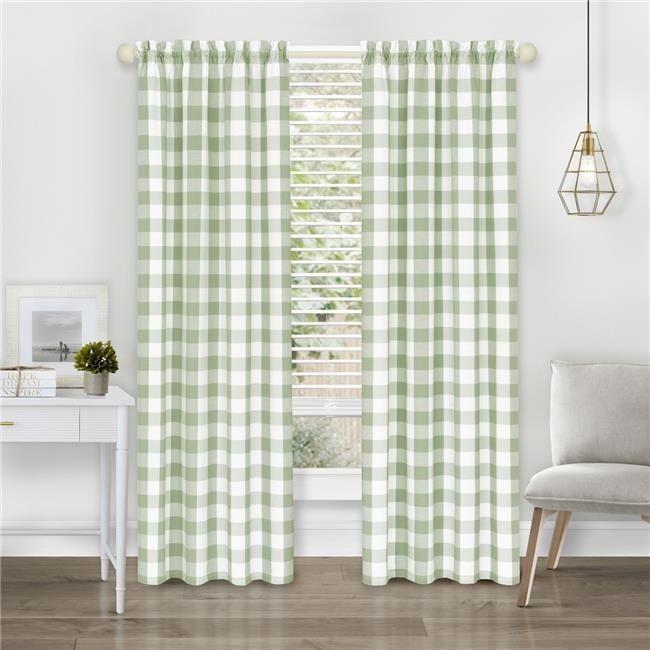 42 x 84 in. Hunter Rod Pocket Window Curtain Panel, Green