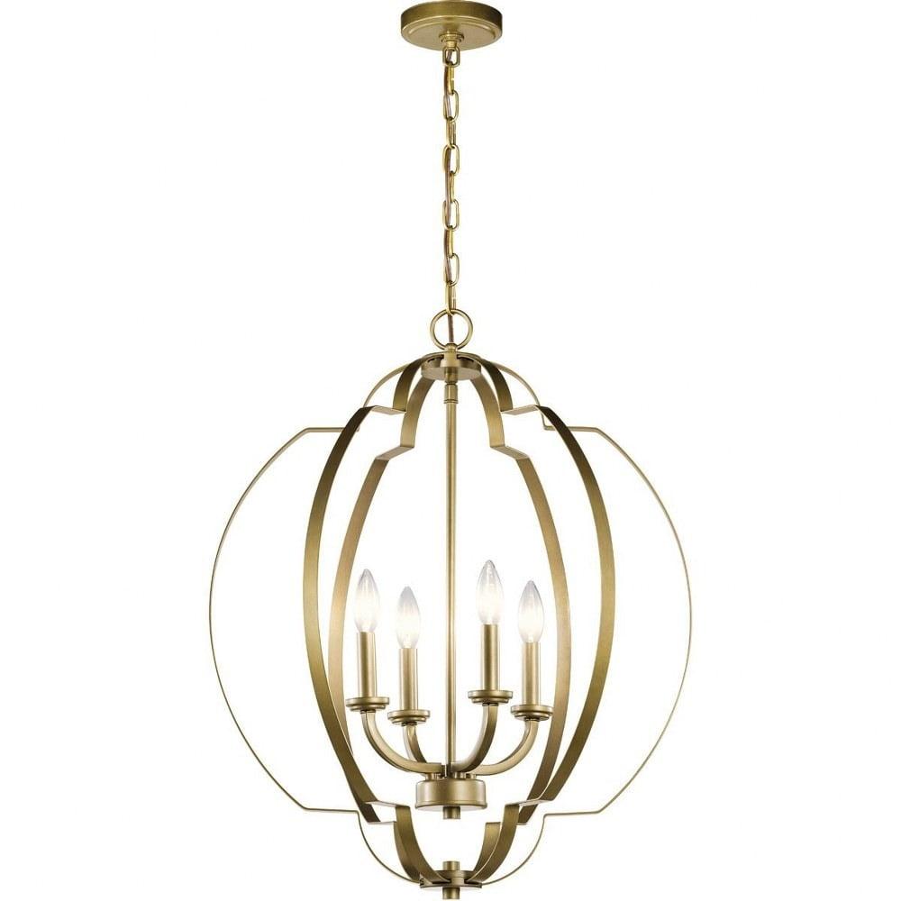 Kichler Lighting Voleta 4 - Light Pendant in  Natural Brass