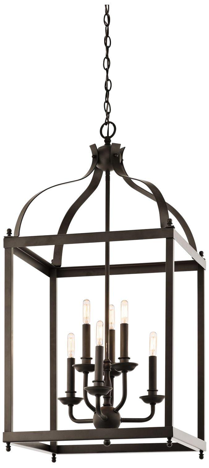 Distressed Bronze 36.25" Traditional Cage Pendant Light