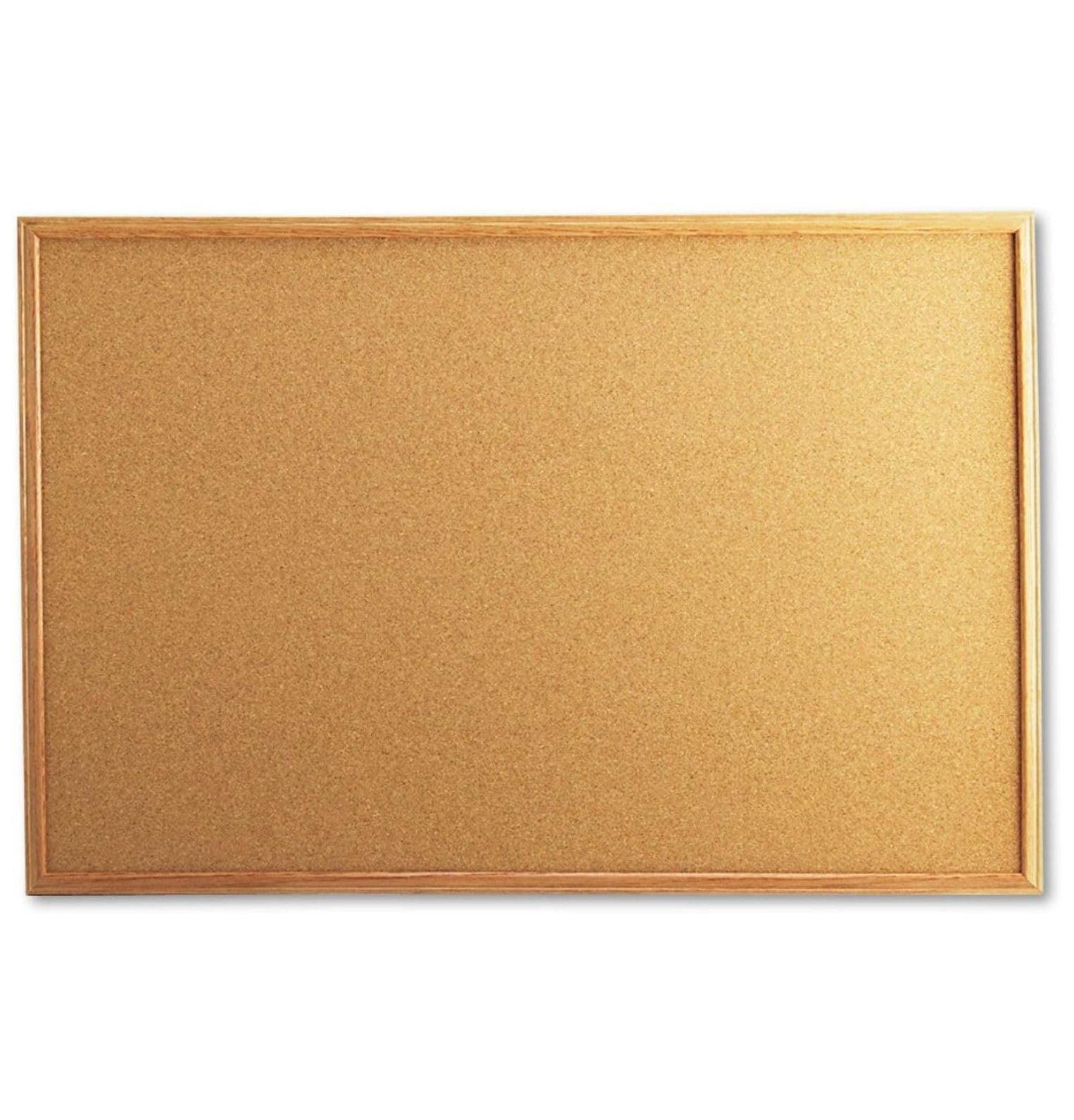 GDLUK 43603 Cork Board with Oak Frame, 36 x 24, Natural, Oak-Finished Frame